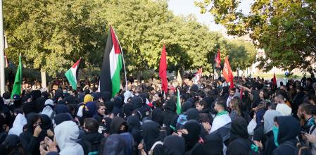 La protesta en Manresa