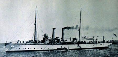 El SMS Panther de la Marina Imperial alemana, uno de los barcos que participó en el bloqueo naval de Venezuela, en una imagen de 1902