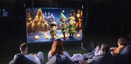 Cine y ocio en familia, allí donde vayáis con este proyector portátil