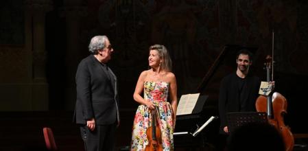 Yefim Bronfman, Anne-Sophie Mutter y Pablo Ferrández, el lunes en el Palau de la Música