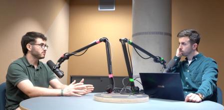 Guille ('Enfermero en Noruega) y el periodista Álvaro Ramos Izquierdo