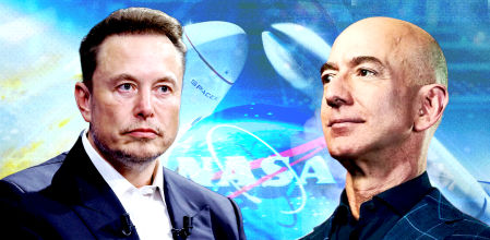 Jeff Bezos contra Elon Musk.
