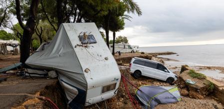 El camping de los Alfacs, en Alcanar Platja, uno de los equipamientos históricamente más afectados, en las inundaciones del 13 de octubre&nbsp;