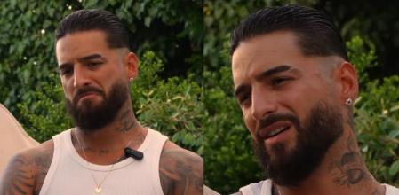 Maluma en dos momentos del podcast