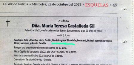 Esquela María Teresa Castañeda Gil