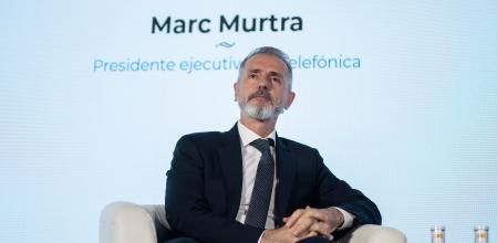 El presidente ejecutivo de Telefónica, Marc Murtra durante la primera jornada del VI Foro Internacional Expansión, en el Parador de Alcalá de Henares, a 21 de mayo de 2025, en Alcalá de Henares, Madrid (España). El foro, organizado por el diario económico, reúne a líderes empresariales, políticos y expertos internacionales y aborda los grandes desafíos económicos, geopolíticos y tecnológicos de la nueva era global, con sesiones dedicadas a geopolítica, inteligencia artificial, competitividad empresarial, energía, finanzas y la internacionalización de la economía