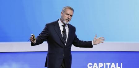 El presidente de Telefónica, Marc Murtra, en la presentación de ayer