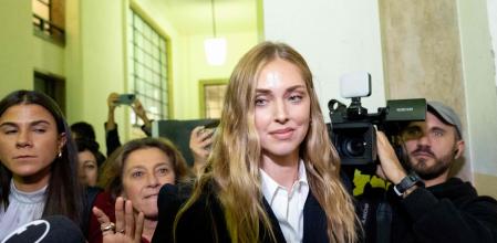 La influencer italiana Chiara Ferragni en el tribunal de Milán&nbsp;