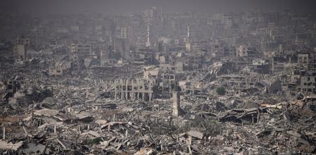 Edificios destruidos por el ejército israelí en Gaza&nbsp;