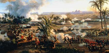 'La batalla de las pirámides (1798), obra de Louis-François Lejeune.