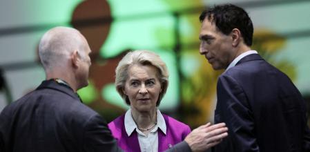 La presidenta de la Comisión Europea, Ursula von der Leyen, en la cumbre del clima de Belem