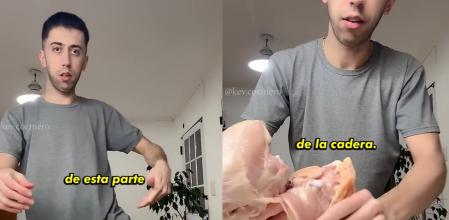 Un cocinero explica cómo despiezar el pollo.