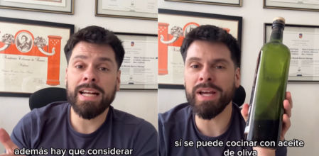 Un médico nutriólogo explica los beneficios del aceite de oliva.
