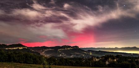 Aurora boreal en Sant Bartomeu del Grau.