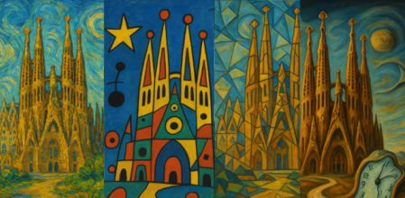 ¿Cómo hubieran pintado la Sagrada Família grandes artistas?