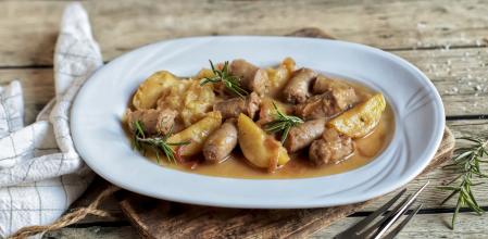 Longaniza fresca con manzana y cebolla&nbsp;