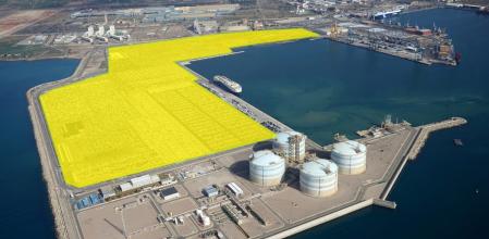 Simulación de donde podría ubicarse la futura planta fotovoltaica de PowerCO en Sagunt 