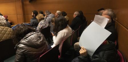 Los acusados de coacción por las protestas antiabortistas durante un juicio en el Juzgado de lo Penal número 1.&nbsp;