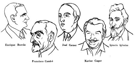 Grabados del Diccionario Enciclopédico UTEHA, que empezó a publicarse en México en 1949 con mucha información sobre la vida catalana