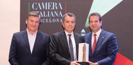 Antoni Cañete (Pimec); Xavier Sagué (Briolf) e Igor Garzesi (Meidolanum)