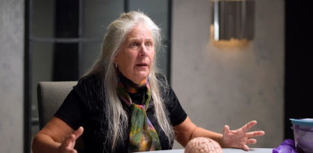 Jill Bolte Taylor en un momento del podcast