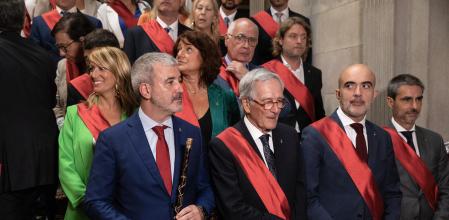 La investidura de Collboni, el 17 de junio del 2023, con un Xavier Trias cariacontecido tras perder la alcaldía en el último suspiro