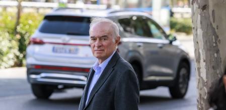 El juez Juan Carlos Peinado saliendo de los juzgados de la Plaza Castilla de Madrid.