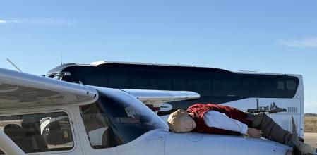 Simulacro de accidente en el aeropuerto de Alguaire.