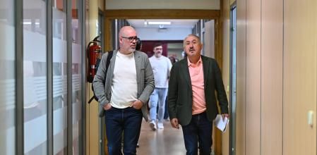  Los secretarios generales de CCOO y UGT, Unai Sordo (i) y Pepe Álvarez, r