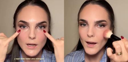 La maquilladora Alba de la Cruz enseña a usar bien los productos en crema y en polvo