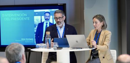 Héctor Dominguis, presidente de la Fundación, y Marta Chillarón, directora