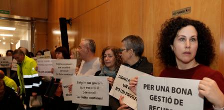 Trabjadores y trabajadoras del Ayuntamiento de Cambrils.