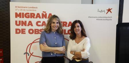 Eva Ortega (izquierda) y Rocío Blein, dos pacientes con migraña