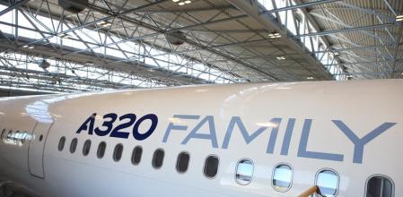 Un avión del modelo de A320 del grupo francés Airbus