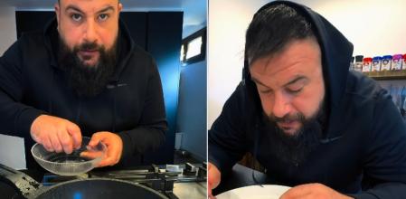 Un cocinero explica la forma de freír un huevo.