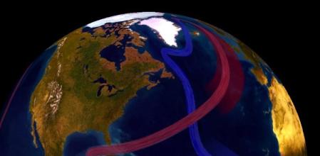 Corrientes marinas en el Atlántico Norte