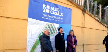 El concejal Jaume Bel, el alcalde Jordi Jordán,y la concejal Mar Leixà