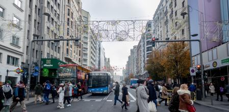 La Gran Vía de Madrid, donde ocurrió el robo 