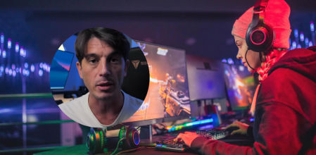 Una chica jugando a videojuegos en un PC