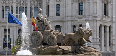 La fuente de Cibeles es uno de los iconos de la capital.