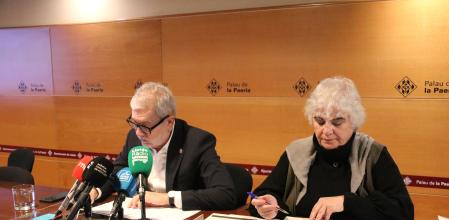 El alcalde de Lleida, Fèlix Larrosa y la concejala Carme Valls.