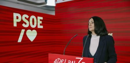 La secretaria de organización del PSOE, Rebeca Torró, este viernes en Ferraz&nbsp;