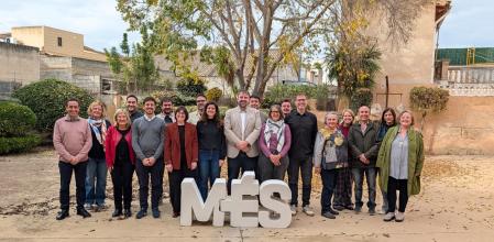 La dirección de Més per Mallorca, con Lluís Apesteguia al frente.