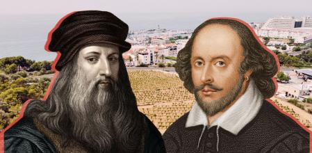 Leonardo da Vinci y William Shakespeare están unidos por una uva.&nbsp;