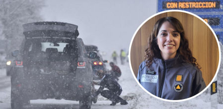 Judit Lecue, psicóloga de Protecció Civil, recomienda llevar en el coche un kit de emergencia siempre, no solo cuando nieva