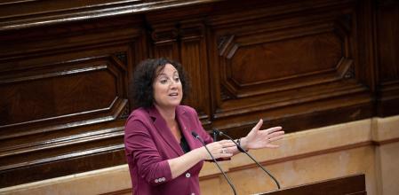La consellera de Economia i Finances, Alícia Romero, durante un pleno del Parlament.