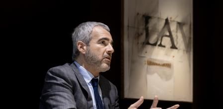 El president d’Aena,Maurici Lucena, durant l’entrevista