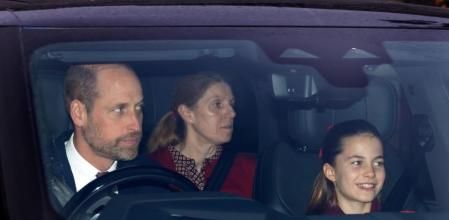 Turrión.La madrileña criada en Palencia en el coche de los príncipes de Gales, que conducía Guillermo, antes del almuerzo privado de la familia real en el palacio de Buckingham
