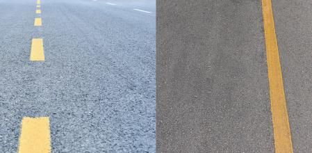 ¿Qué diferencias hay entre la línea amarilla continua y la discontinua?