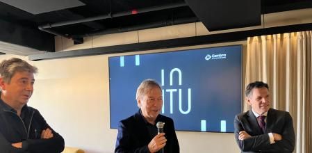 El vicepresidente de la Cámara de Barcelona, Eloi Planes; el presidente, Josep Santacreu, y el director gerente, Roger Guasch.